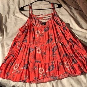 pink floral tank top